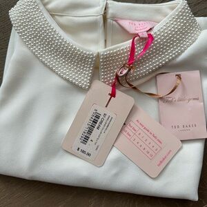 Ted Baker Pearl-Embellished White Blouse